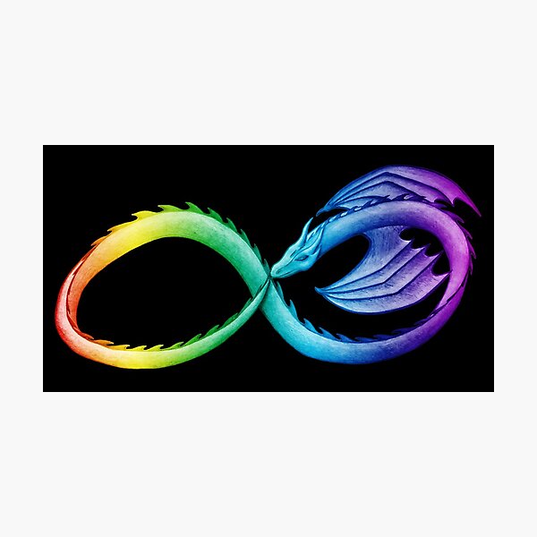 Spectrum Infinity Dragon Photographic Print
