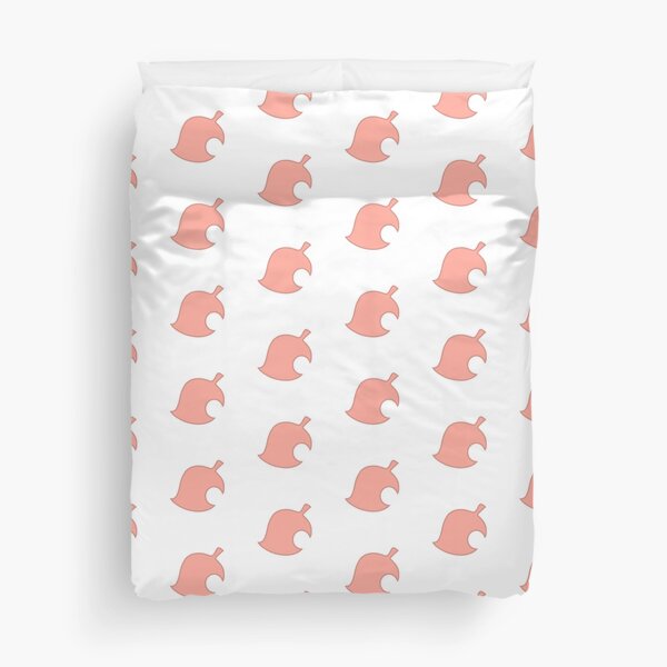Animal Crossing Leaf Pink Duvet Cover