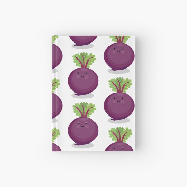 Funny beet root cartoon illustration Hardcover Journal