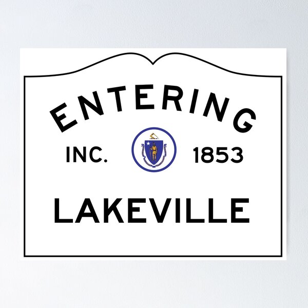 Item preview, Entering Lakeville Massachusetts - Commonwealth of Massachusetts Road Sign  designed and sold by NewNomads.