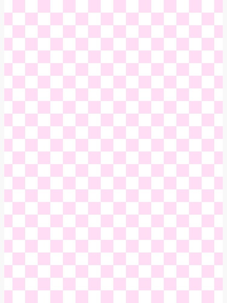 White and Pink Lace Pink Checkerboard Art Board Print