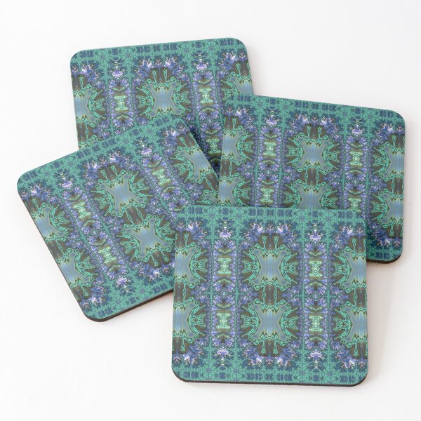 Item preview, Fractal Plaid - blue green designed and sold by elee.