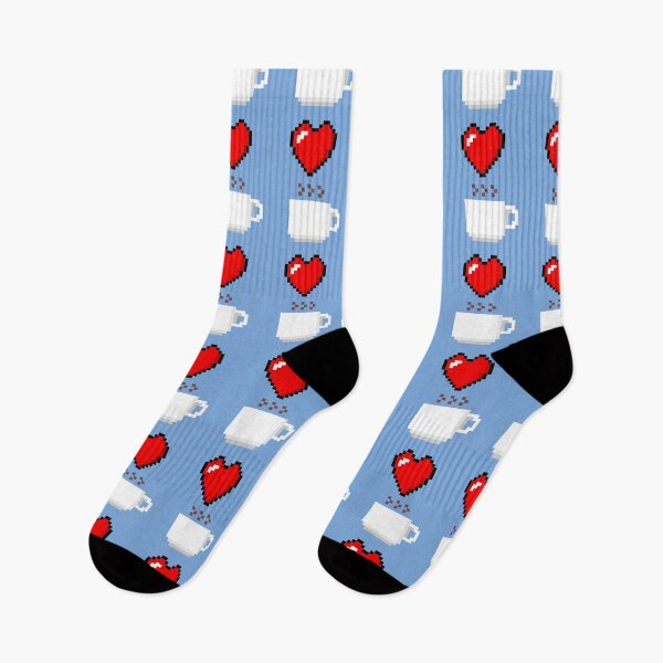 Item preview, Cool pixel heart and coffee cup designed and sold by NerdySherds.