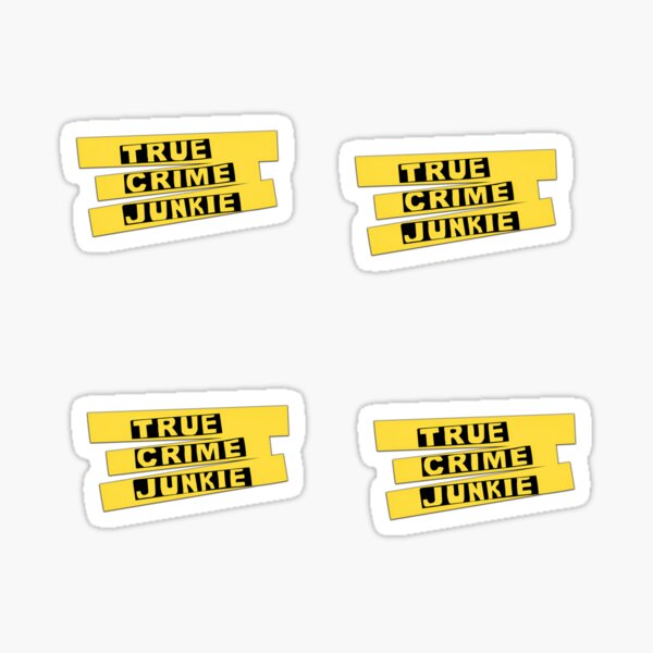 True Crime Junkie Crime Scene Tape Sticker