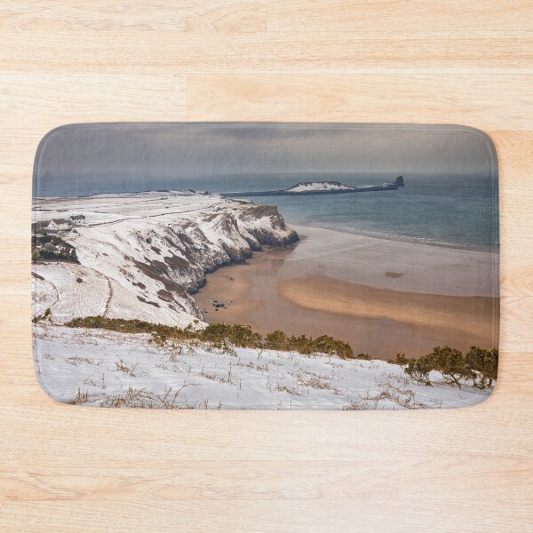 Item preview, Worms Head, Rhossili Bay in winter designed and sold by Dan Santillo.