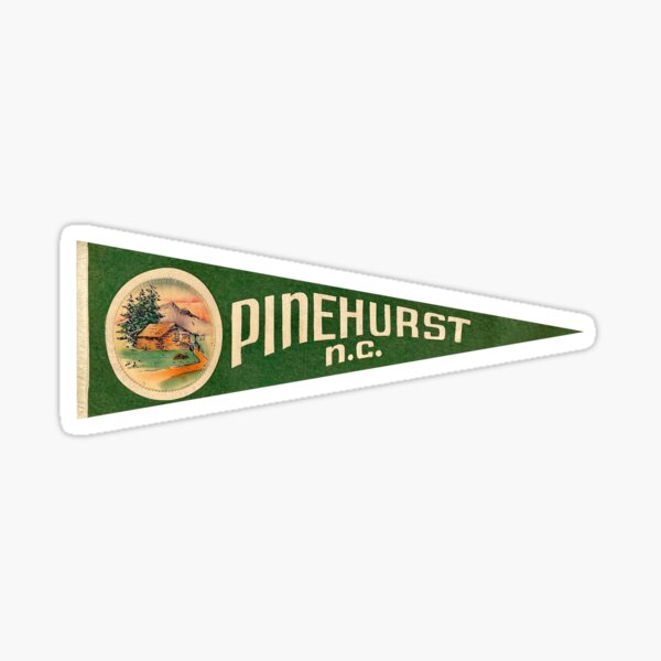 Item preview, Vintage Pinehurst North Carolina Travel Souvenir Pennant designed and sold by FuzzyHoney.