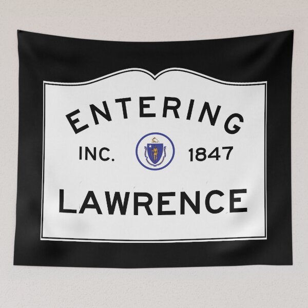 Item preview, Entering Lawrence Massachusetts - Commonwealth of Massachusetts Road Sign  designed and sold by NewNomads.
