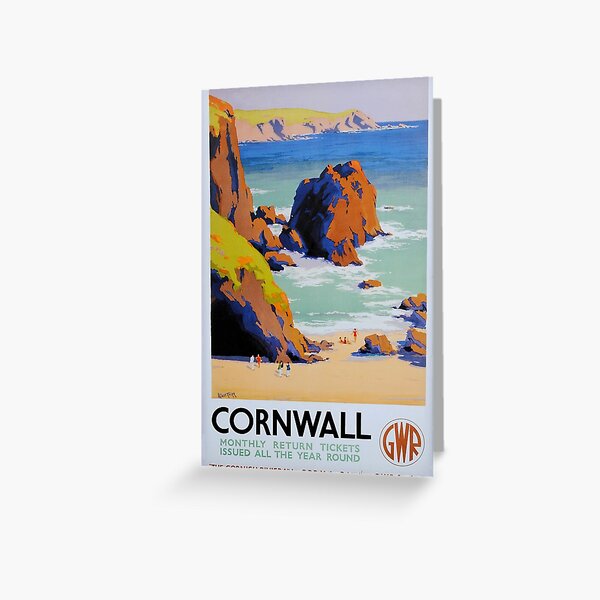 Great Western Railway Cornwall vintage poster Greeting Card