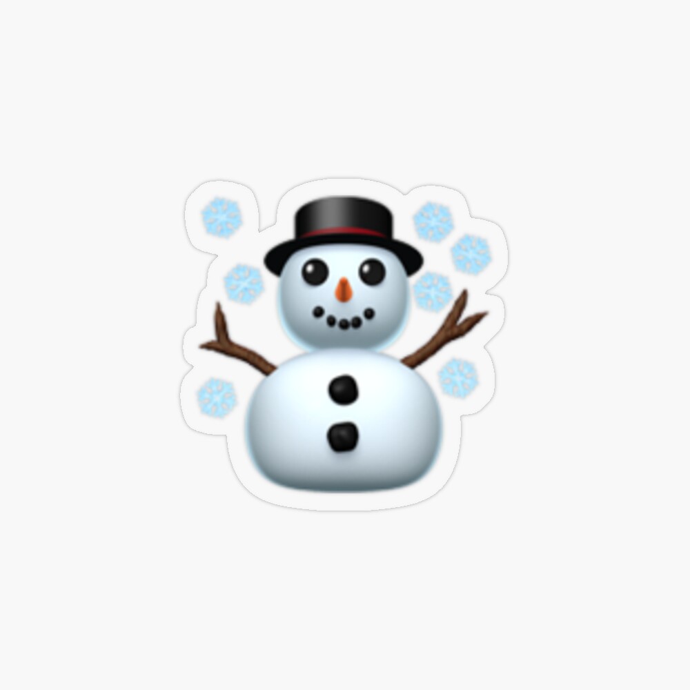 Snowman Emoji Sticker for Sale by zzoeleighh | Redbubble