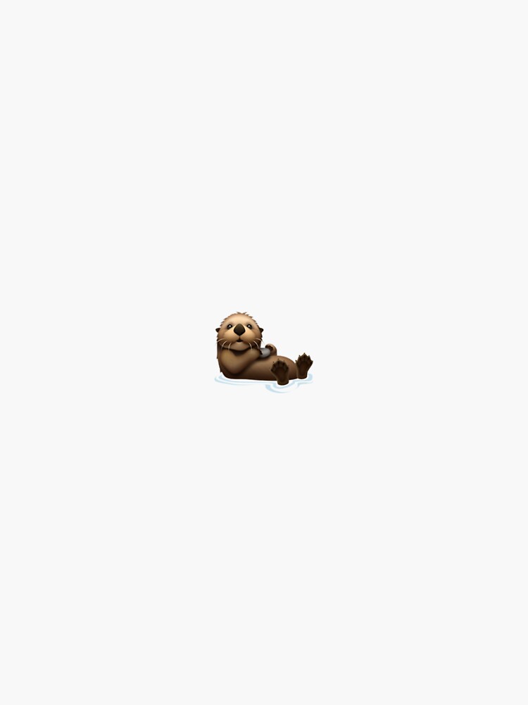 "Otter Emoji" Sticker for Sale by zzoeleighh Redbubble