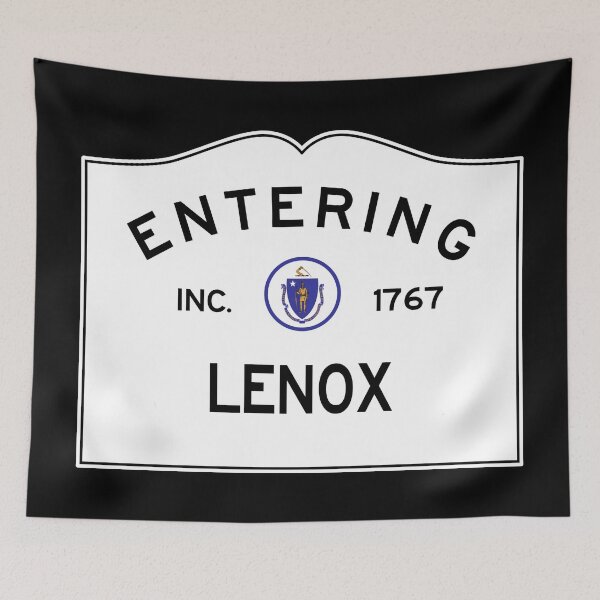 Item preview, Entering Lenox Massachusetts - Commonwealth of Massachusetts Road Sign  designed and sold by NewNomads.