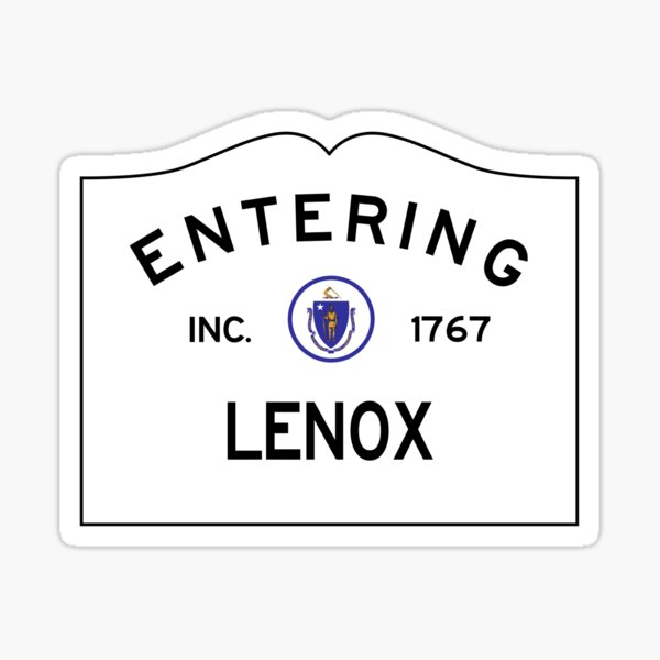 Item preview, Entering Lenox Massachusetts - Commonwealth of Massachusetts Road Sign  designed and sold by NewNomads.