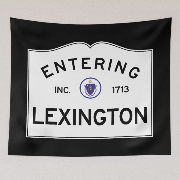Item preview, Entering Lexington Massachusetts - Commonwealth of Massachusetts Road Sign designed and sold by NewNomads.
