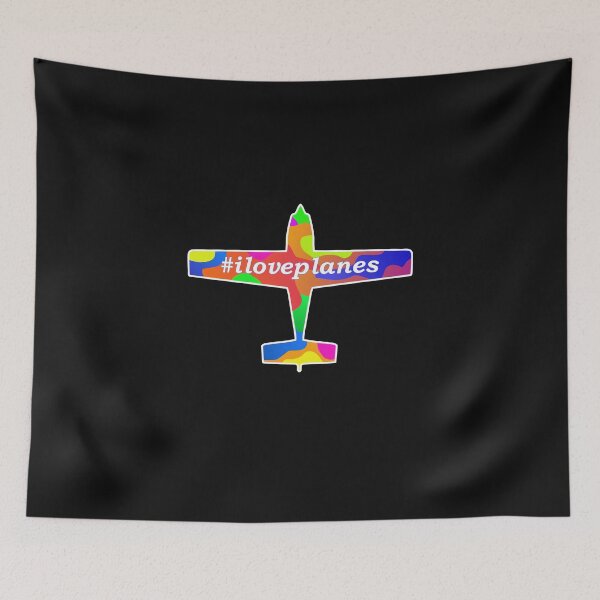 Item preview, Colorful Design of Plane stating #iloveplanes designed and sold by FouDeeziner.