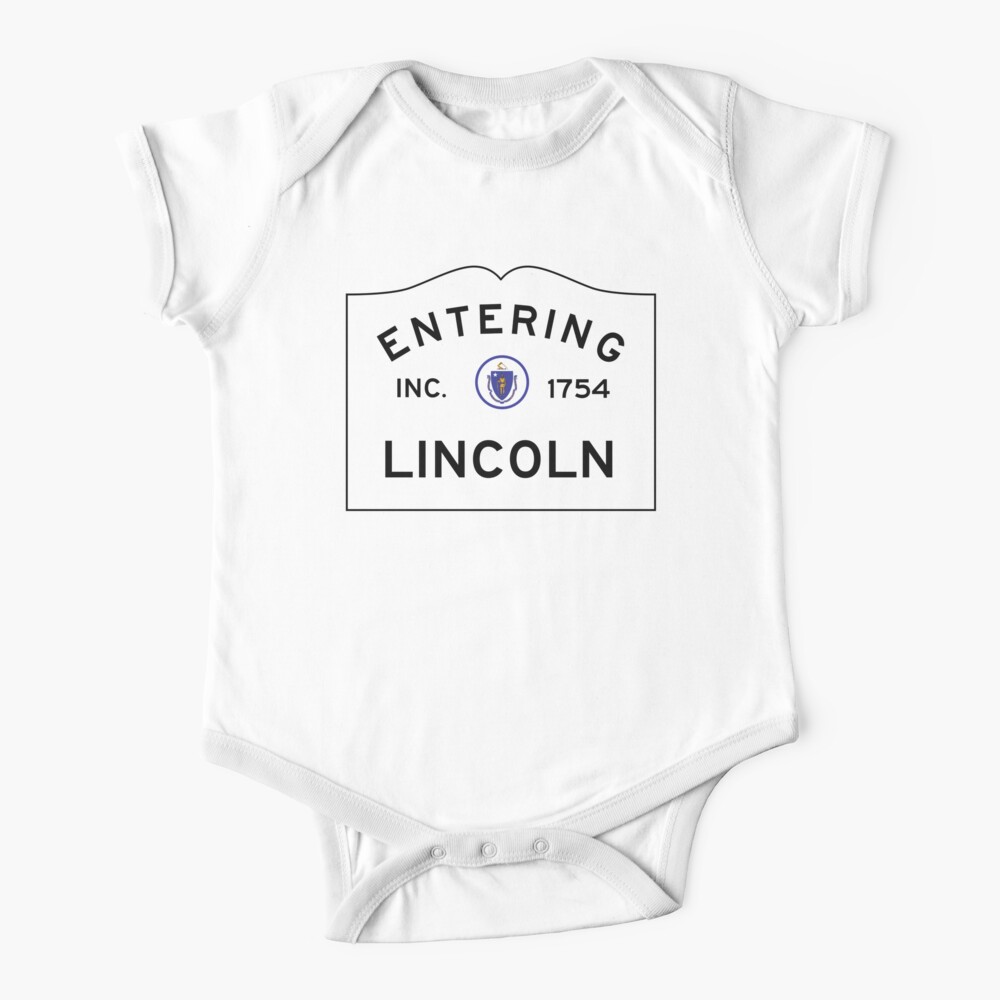 Entering Lincoln Massachusetts - Commonwealth of Massachusetts Road Sign Baby One-Piece