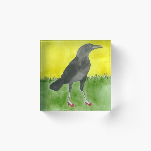 Steve - Birds in Heels Original Acrylic Block