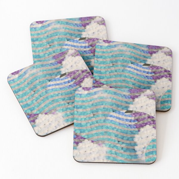 Item preview, sky blue blur bubble sea colored seamless pattern    designed and sold by hutofdesigns.