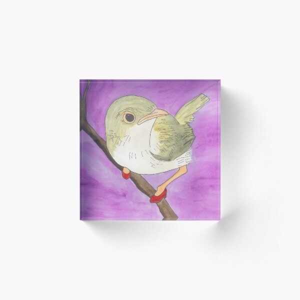 Rosario - Birds in Heels Original Acrylic Block