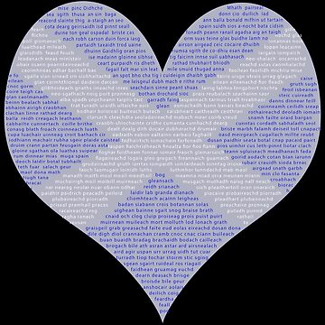 Artwork thumbnail, Gaelic Words in a Saltire in a Heart by Alternative Perspectives