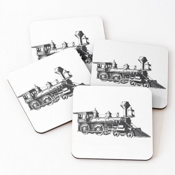 Item preview, Locomotive Tank Engine Train LineArt Black designed and sold by onicon.