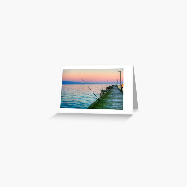 Item preview, Fishing and texting on Beachport Jetty, Beachport designed and sold by Elana Bailey.
