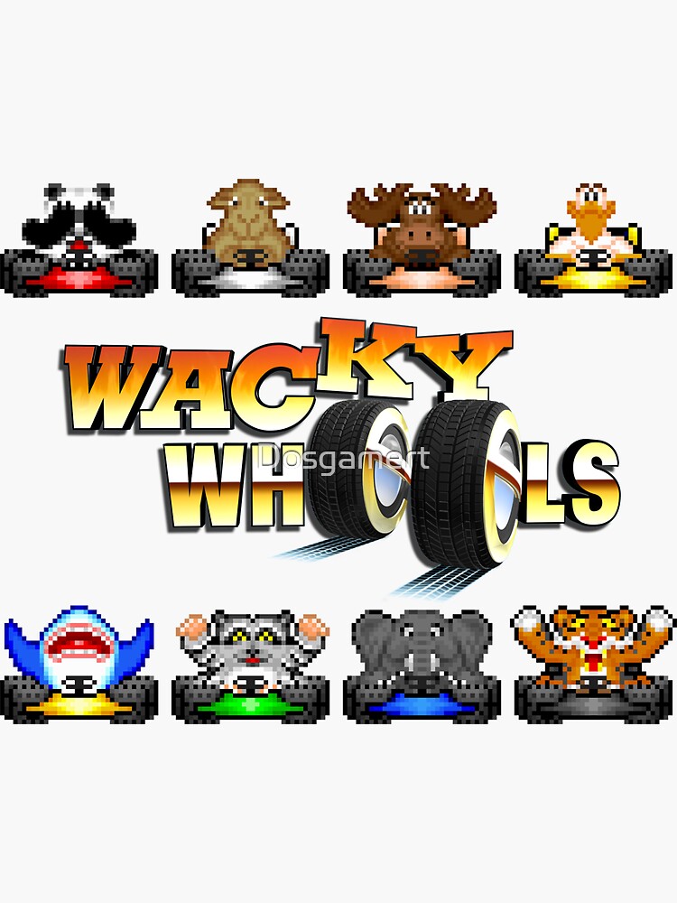"Wacky Wheels" Sticker for Sale by Dosgamert Redbubble