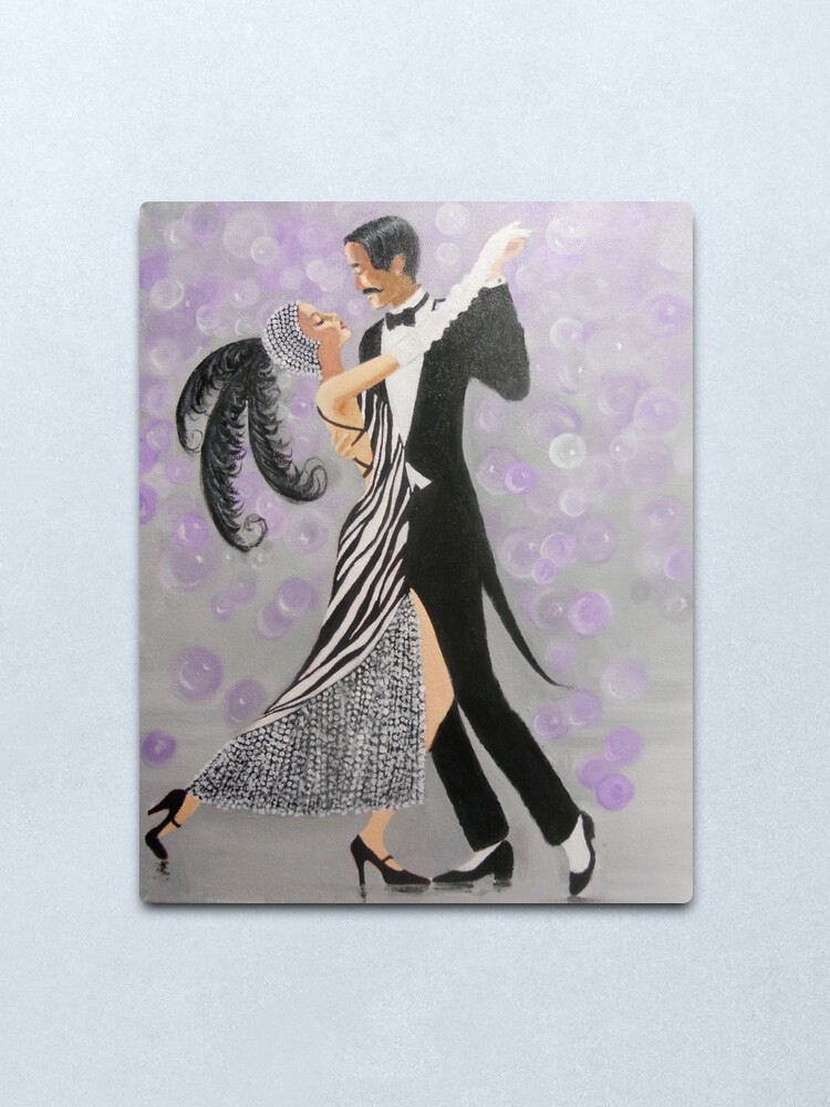Alternate view of ART DECO DANCERS Metal Print
