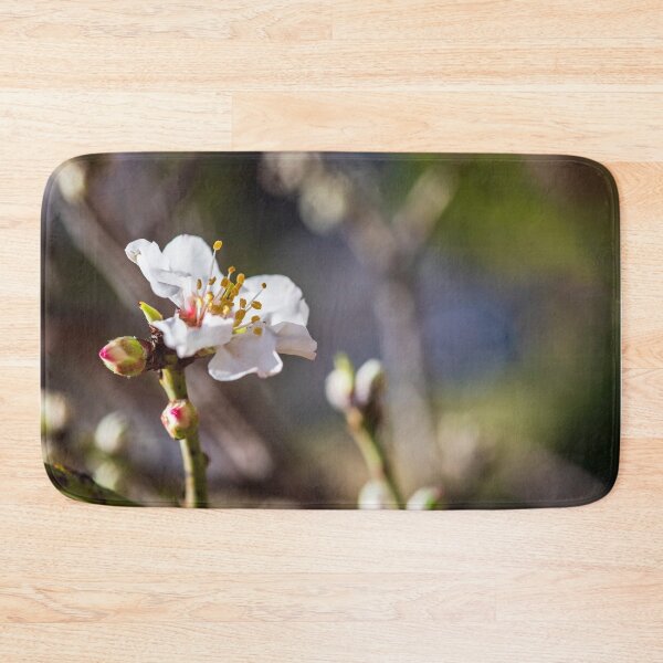Item preview, Almond tree branch with buds and a blossoming flower close-up on a blurred background designed and sold by EG Creativity Art.