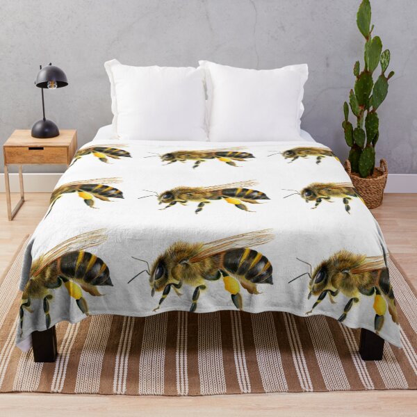 Item preview, Honey Bee Insect Watercolor Painting Wildlife Artwork designed and sold by Alison Langridge.