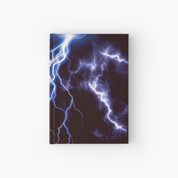 Blue Thunder Colorful Lightning graphic Hardcover Journal