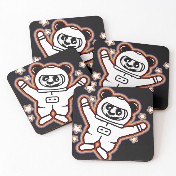 Item preview, little astronaut panda bear with rainbow aura designed and sold by Kisho.