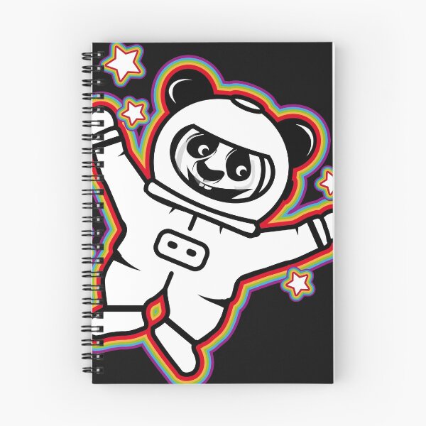 Item preview, little astronaut panda bear with rainbow aura designed and sold by Kisho.