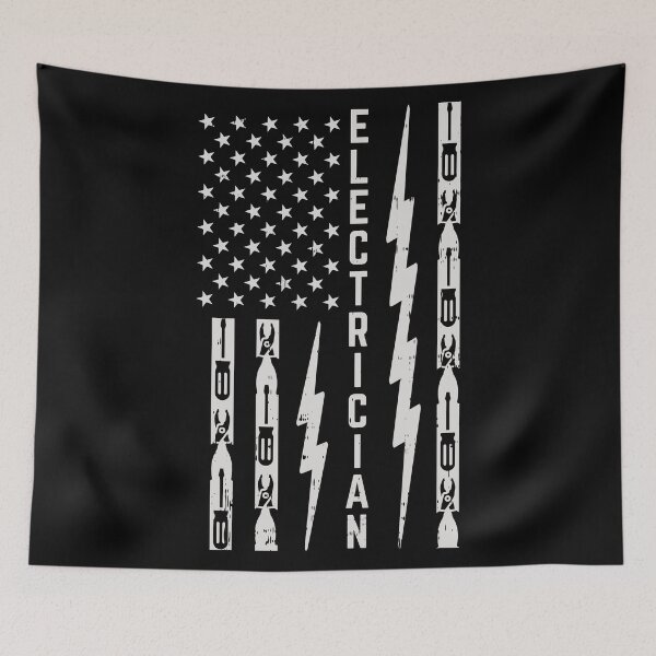 Item preview, Electrician Tools Themed US Flag For Electricians designed and sold by Sandra78.