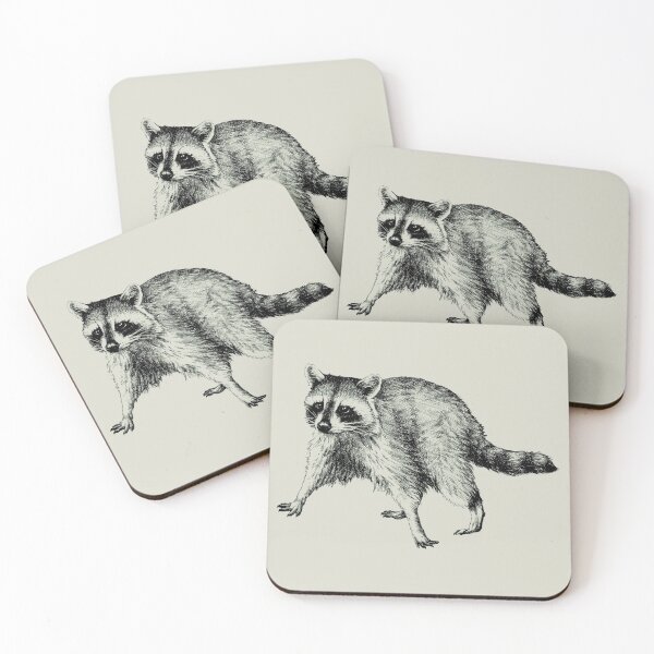 Item preview, Raccoon Animal Portrait (light background) designed and sold by MMMSdesigns.