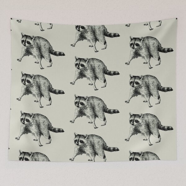 Item preview, Raccoon Animal Portrait (light background) designed and sold by MMMSdesigns.