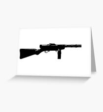 Tommy Gun Greeting Card
