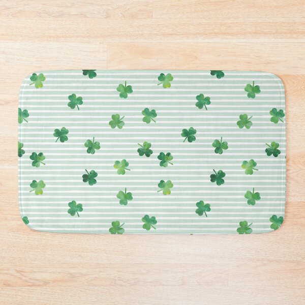 Item preview, Shamrocks - mint stripes - st patricks day designed and sold by littlearrow.