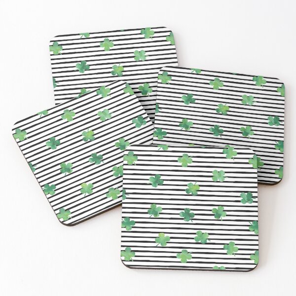 Item preview, Shamrocks - black stripes - st patricks day designed and sold by littlearrow.