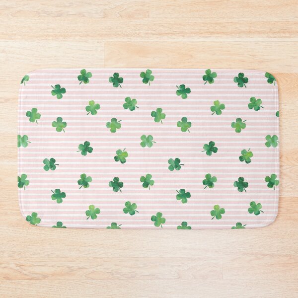 Item preview, Shamrocks - pink stripes - st patricks day designed and sold by littlearrow.