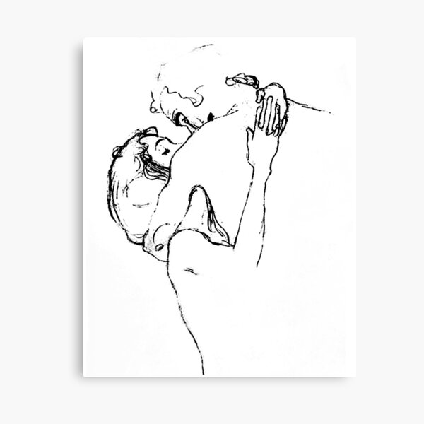 Aperçu de l'œuvre Gustav Klimt, Les amants, 1908 créée et vendue par yxela.