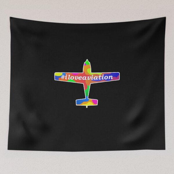 Item preview, Colorful Design of Plane stating #iloveaviation designed and sold by FouDeeziner.