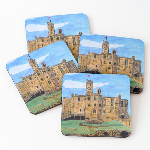Item preview, 487 - WARKWORTH CASTLE - DAVE EDWARDS -  COLOURED PENCILS - 2020 designed and sold by BLYTHART.
