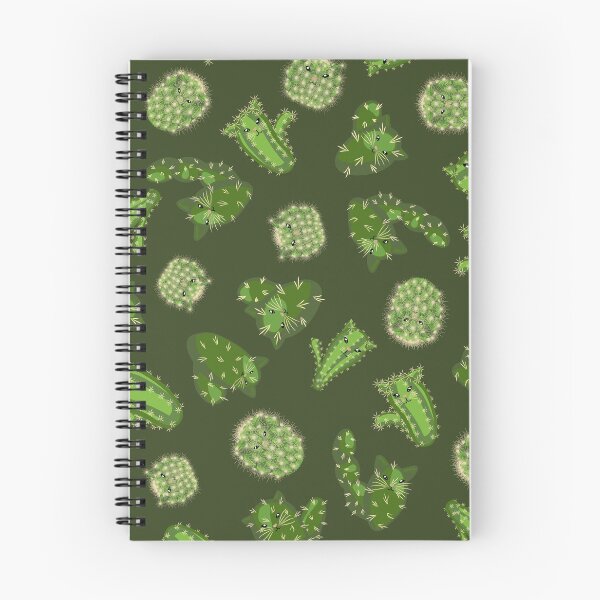 Aperçu de l'œuvre Chat utilise (Cactus) sur vert foncé créée et vendue par DoodleTrees.