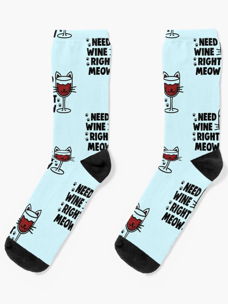 Wine Lover Need Wine Right Meow Cat Drinking Wine Gifts Shirt