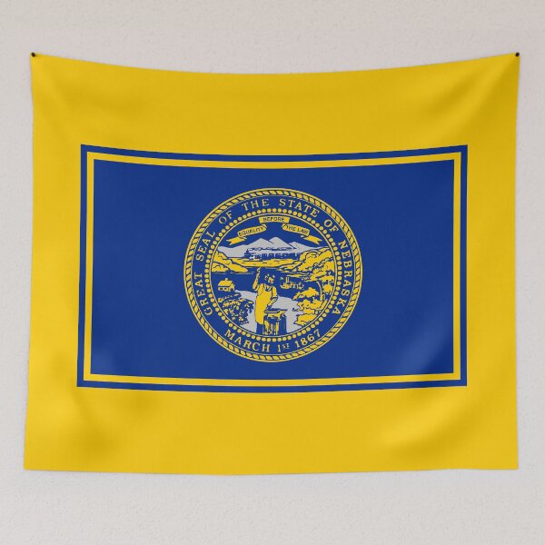 Item preview, NEBRASKA Flag Gifts, Stickers, Masks & Products (GF) designed and sold by mpodger.