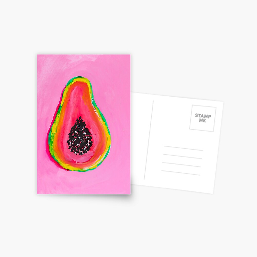 Download Papaya Fruit Painting Greeting Card By Yellowgallery Redbubble Yellowimages Mockups