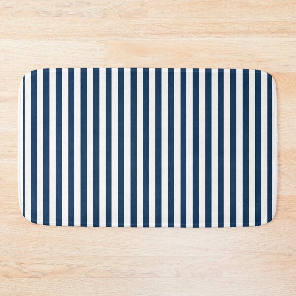 Item preview, Navy Blue And White Thin Vertical Stripe designed and sold by Gene Brown Designs.