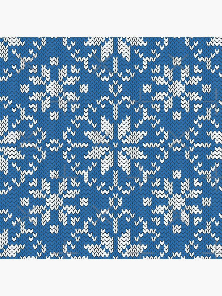 Aperçu 4 sur 4. Coussin avec l'œuvre Jacquard d'hiver tricoté créée et vendue par olgart.