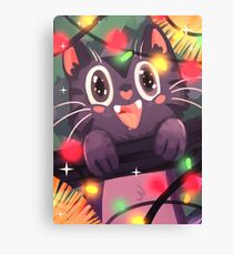Meowy Christmas Canvas Print