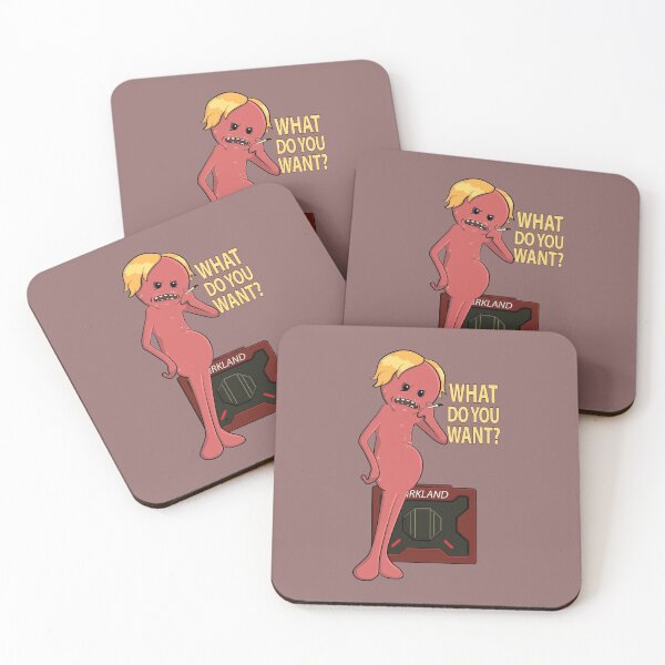 Rick and Morty Kirkland Brand Red Mr Meeseeks Coasters (Set of 4)